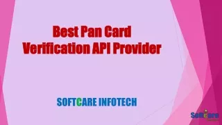 Best NSDL Pan Verification API Provider Company
