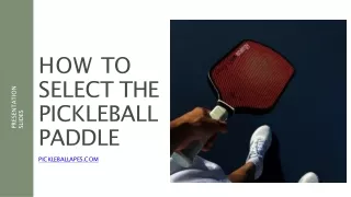 How To Select The Pickleball Paddle