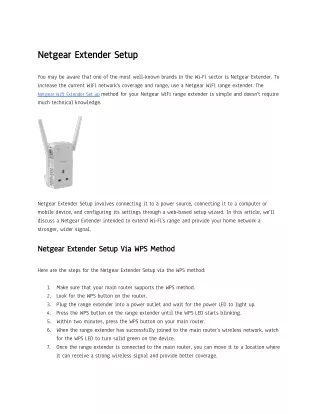 Netgear Extender Setup (2)