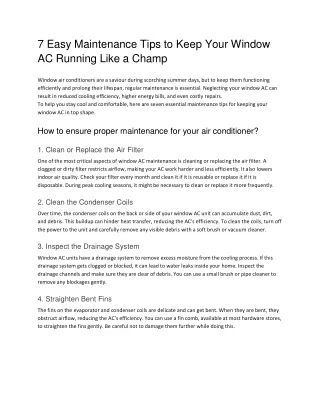 7 easy maintenance tips to keep your window