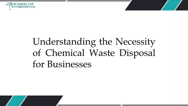 understanding the necessity of chemical waste