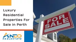 Luxury Residential Properties For Sale in Perth