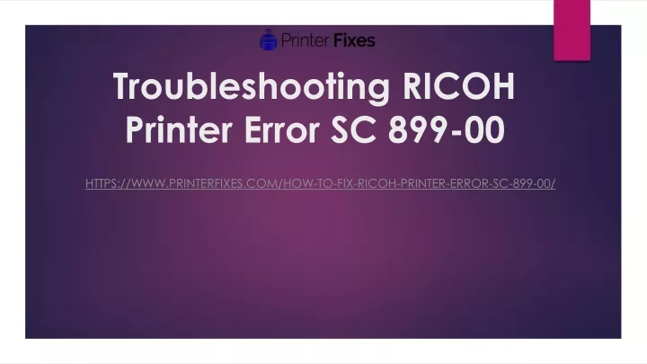 troubleshooting ricoh printer error sc 899 00