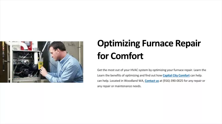 optimizing furnace repair for comfort