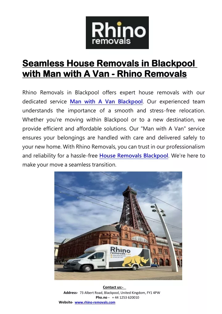 seamless house removals in blackpool seamless