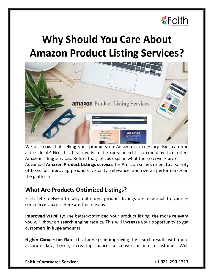 why should you care about amazon product listing