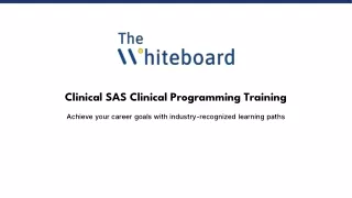 Clinical SAS Clinical Programming Training