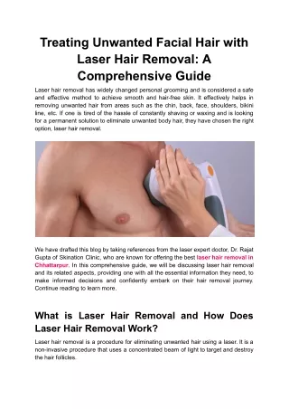 Treating Unwanted Facial Hair with Laser Hair Removal_ A Comprehensive Guide