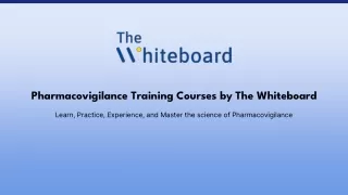 Pharmacovigilance Training Courses by The Whiteboard