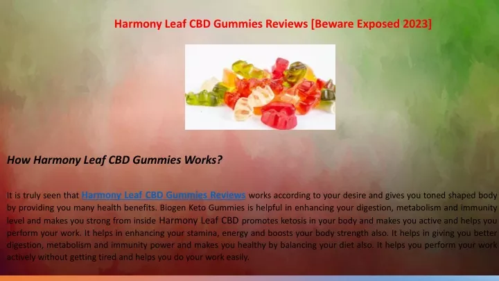 harmony leaf cbd gummies reviews beware exposed