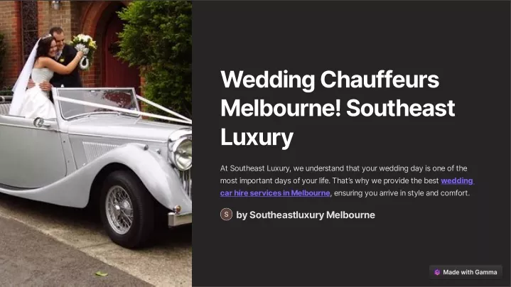 wedding chauffeurs melbourne southeast luxury