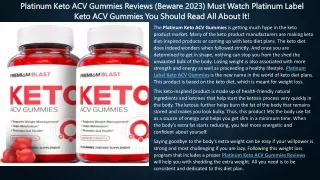 Platinum Keto ACV Gummies