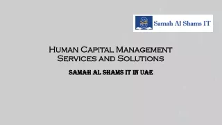 Human Capital Management Services and Solutions