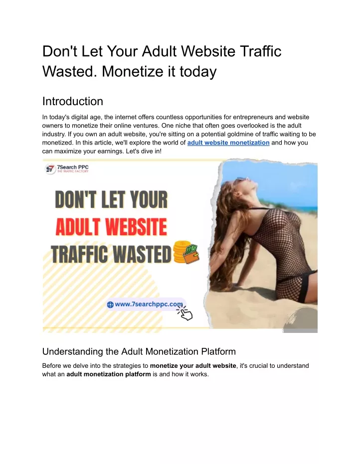 don t let your adult website traffic wasted