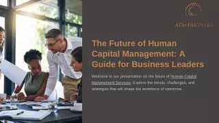 The Future of Human Capital Management A Guide for Business Leaders