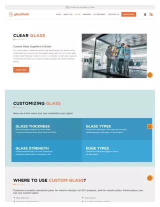 Custom Glass Suppliers in Dubai