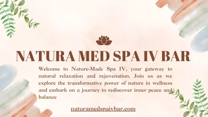 natura med spa iv bar welcome to nature made