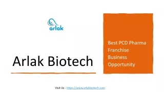 Best PCD Pharma Franchise Business Opportunity - Arlak Biotech