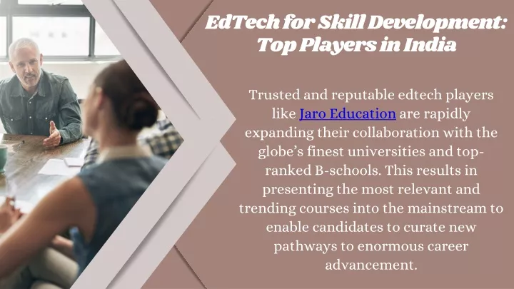 edtech for skill development top players in india