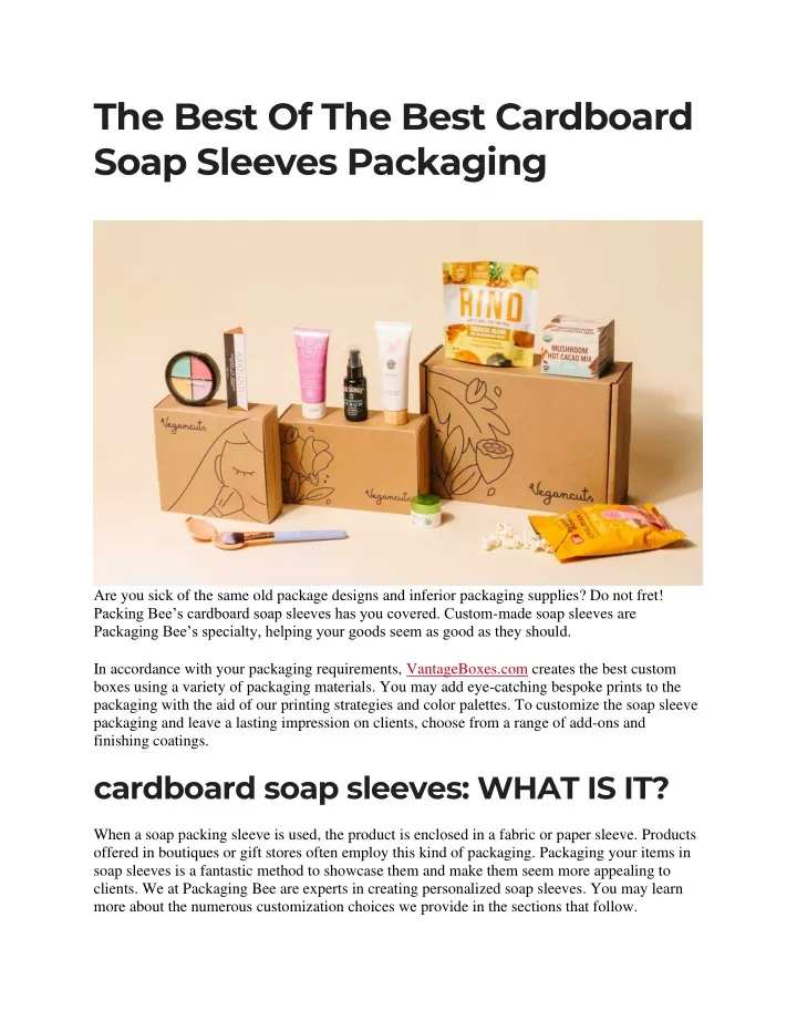 the best of the best cardboard soap sleeves
