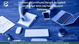 Freelancer CertificatePermit Accepted Get Started With PayTabs Payment Gateway-