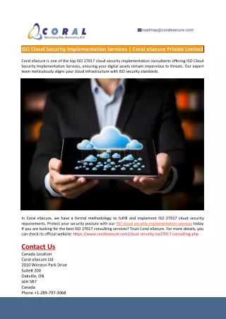 iso cloud security implementation services coral