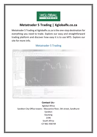 Metatrader 5 Trading | Xglobalfx.co.za