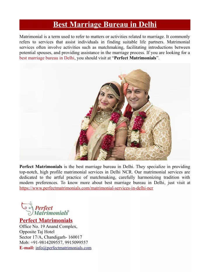 best marriage bureau in delhi