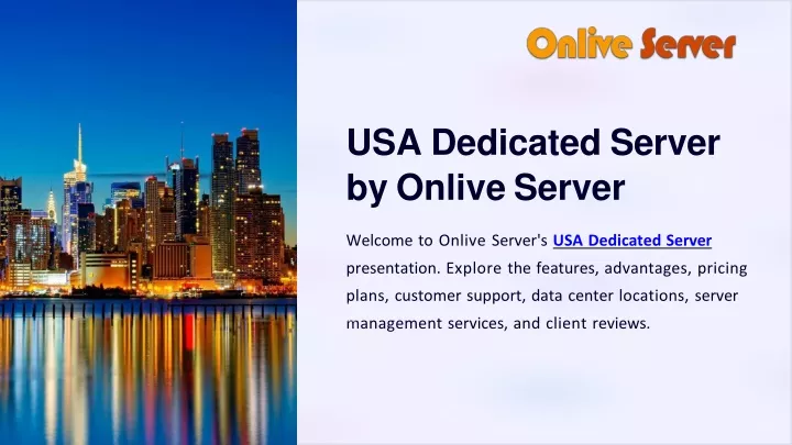 usa dedicated server by onlive server