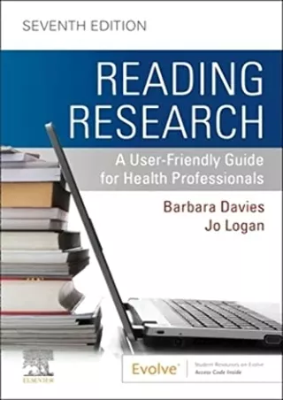 $PDF$/READ/DOWNLOAD Reading Research: A User-Friendly Guide for Health Professionals