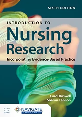 [PDF] DOWNLOAD Introduction to Nursing Research: Incorporating Evidence-Based Practice