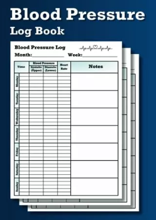 [PDF READ ONLINE] Blood Pressure Log Book: A Simple Tracker for Daily Record | Easily Monitor