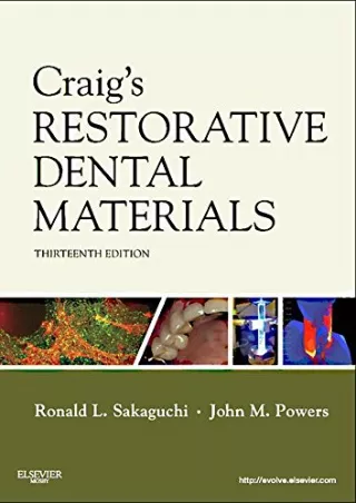 [PDF READ ONLINE] Craig's Restorative Dental Materials - E-Book (Dental Materials: Properties &