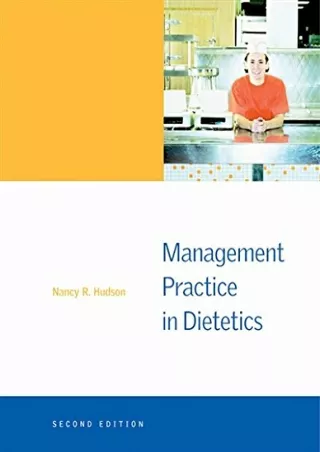 Download Book [PDF] Management Practice in Dietetics