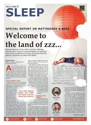 Sleep Special Report On Mattresses & Beds - Zerog Beds & Mattresses | Gulf News