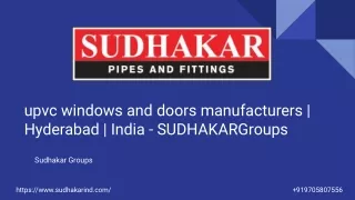 upvc windows and doors manufacturers | Hyderabad | India