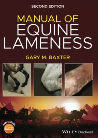 READ [PDF] Manual of Equine Lameness