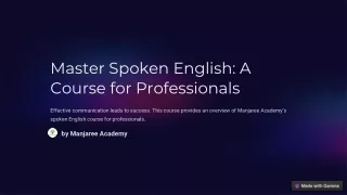 Best spoken English course for professionals?