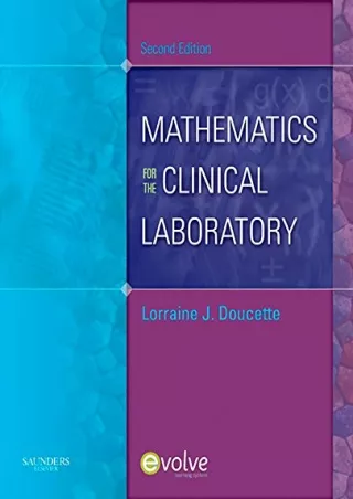 PDF/READ Mathematics for the Clinical Laboratory - E-Book
