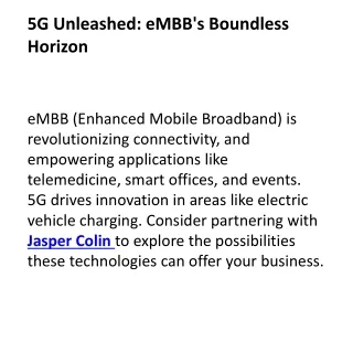 5g unleashed embb s boundless horizon