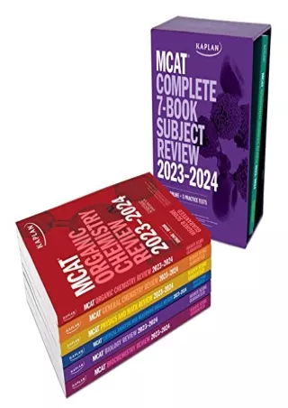 READ [PDF] MCAT Complete 7-Book Subject Review 2023-2024, Set Includes Books, Online