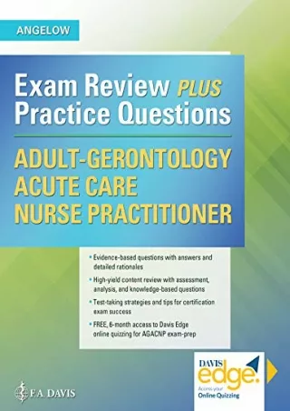 [READ DOWNLOAD] Adult-Gerontology Acute Care Nurse Practitioner: Exam Review Plus Practice