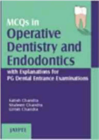 [PDF READ ONLINE] MCQs in Operative Dentistry and Endodontics