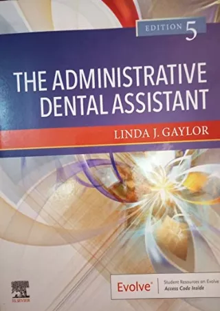 get [PDF] Download The Administrative Dental Assistant