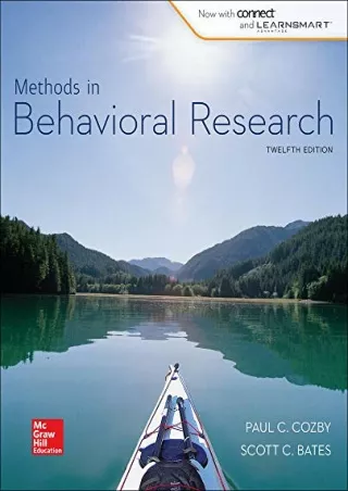 [PDF READ ONLINE] Methods in Behavioral Research (B&B Psychology) Standalone Book