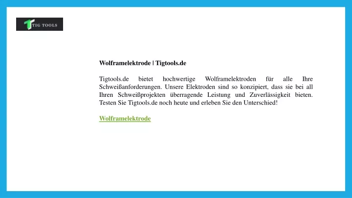 wolframelektrode tigtools de tigtools de bietet