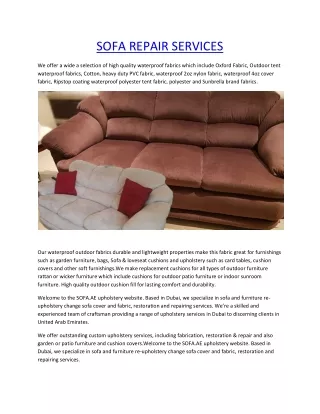 sofa repair services