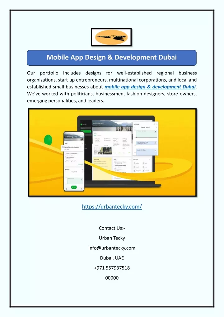 mobile app design development dubai