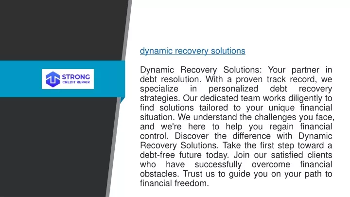 dynamic recovery solutions dynamic recovery