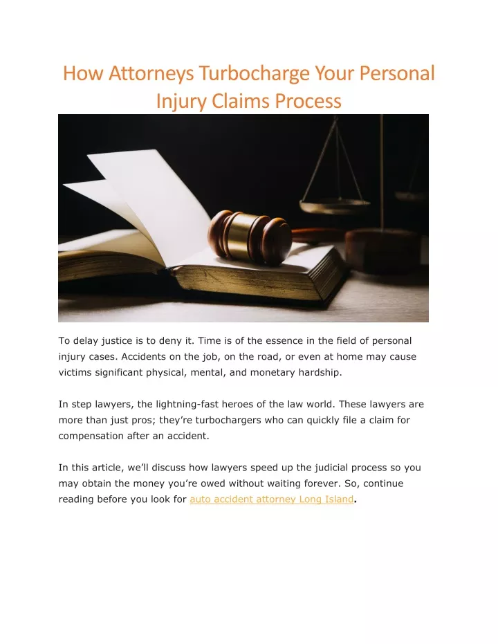 how attorneys turbocharge your personal injury